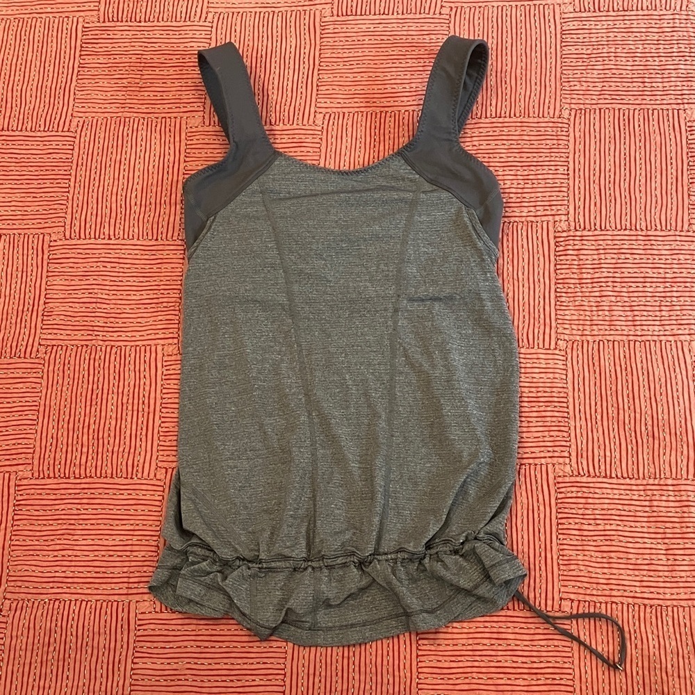 lululemon athletica Charcoal Tank / run / fitness Top with built it bra